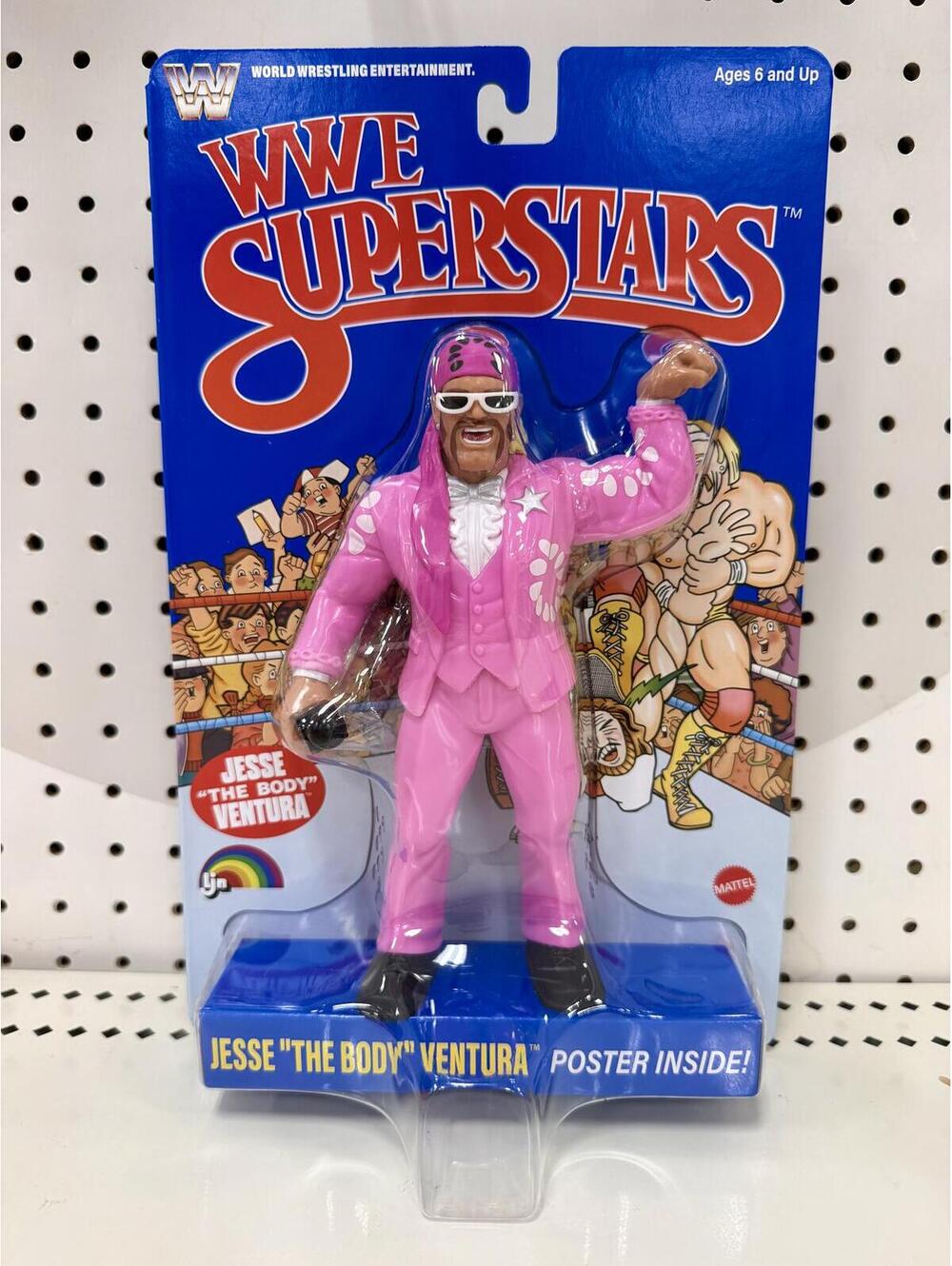 LJN WWE Superstars Series 2 Jesse The Body  Ventura Blue Card Variant By Mattel